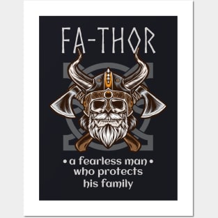 Fa-Thor Father Family Protector Dad Gift Posters and Art